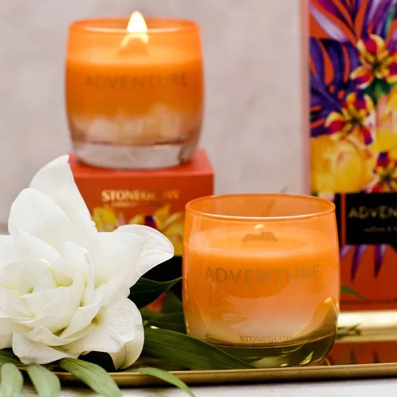 Stoneglow Infusion Saffron & Bergamot Orange Adventure Candle