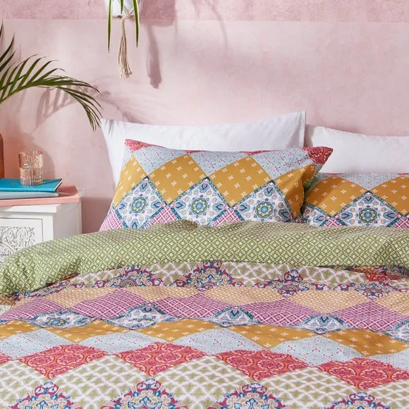 Global Patchwork Duvet Cover and Pillowcase Set 3