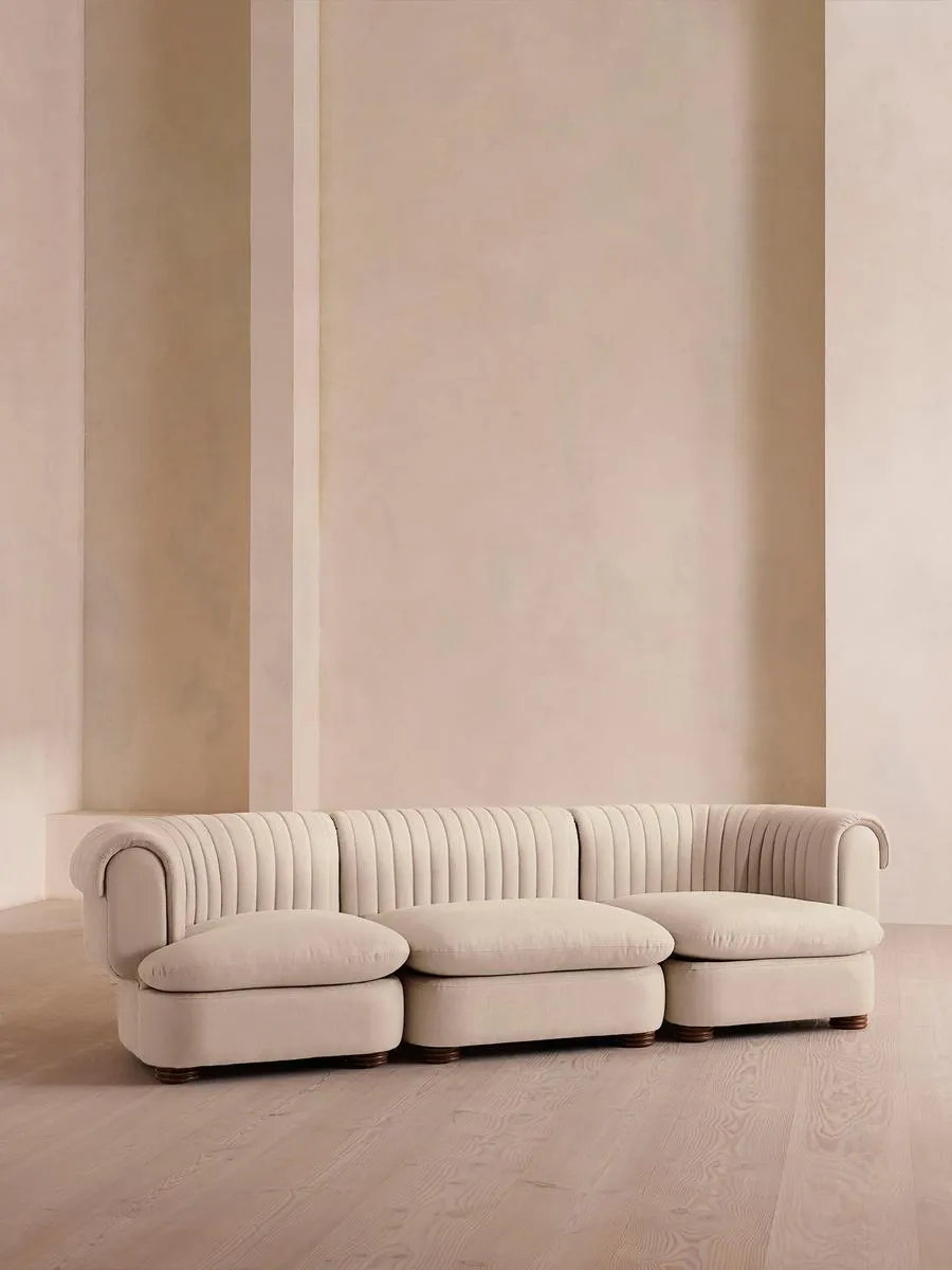 Rava Modular Sofa, Four Seater, Linen, Bisque