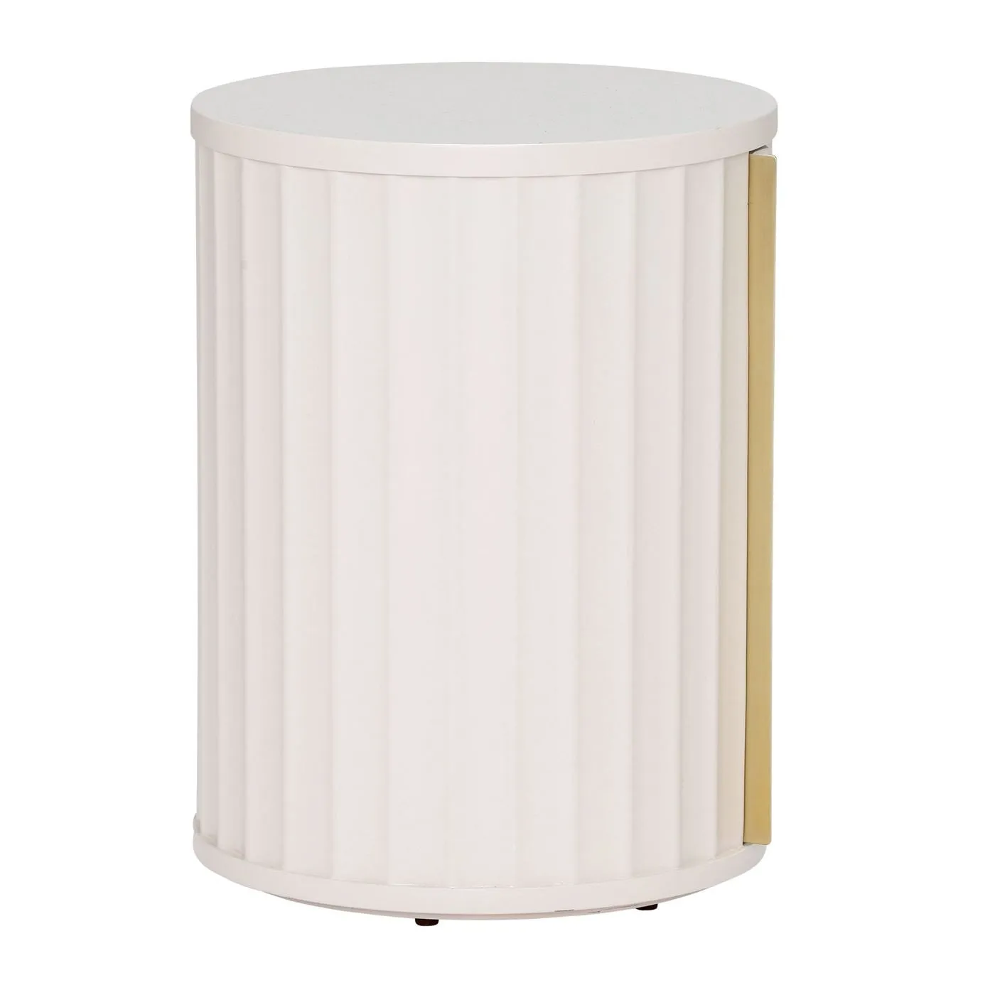 Lucia Bedside Left Table, Round, Neutral Wood | Barker & Stonehouse 3