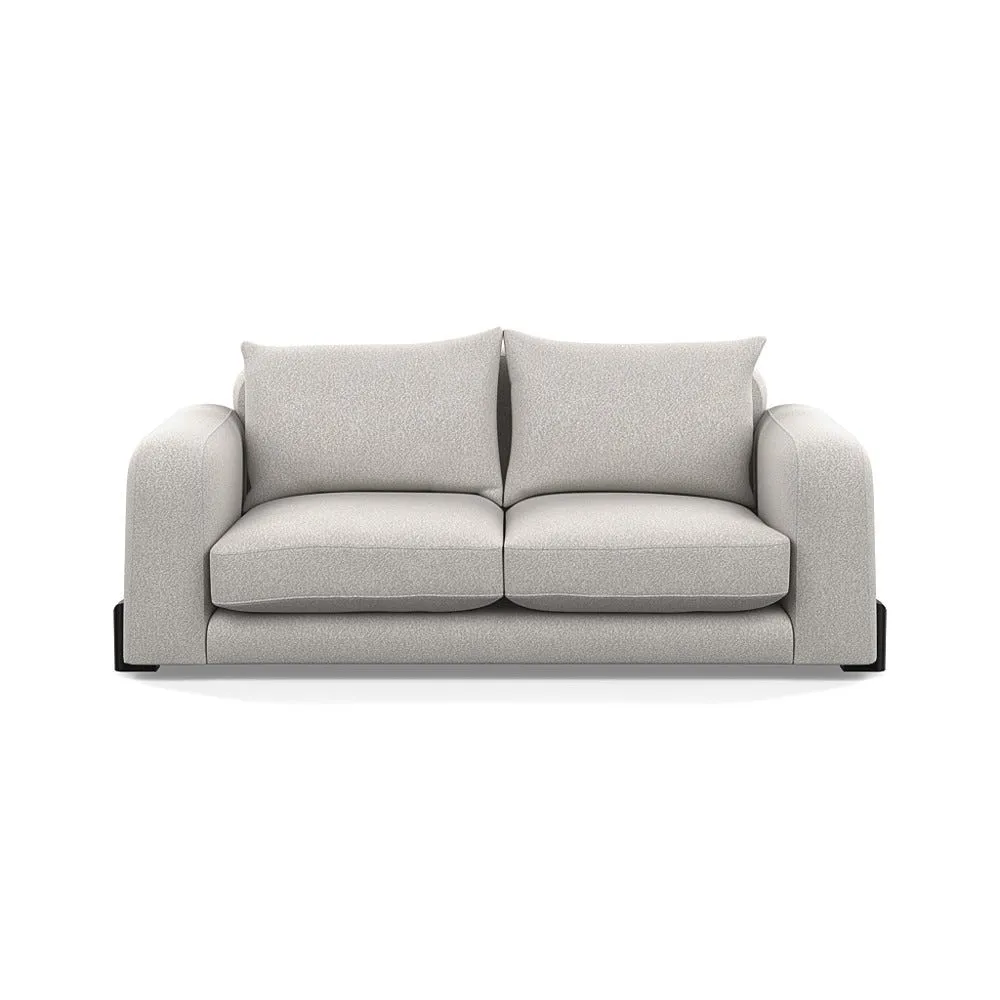 Heal's Nuvola 3 Seater Sofa Chunky Boucle Ecru Black Beech Feet