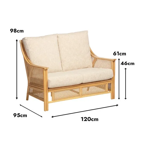 Desser Chester Rattan 2 Seater Sofa 6