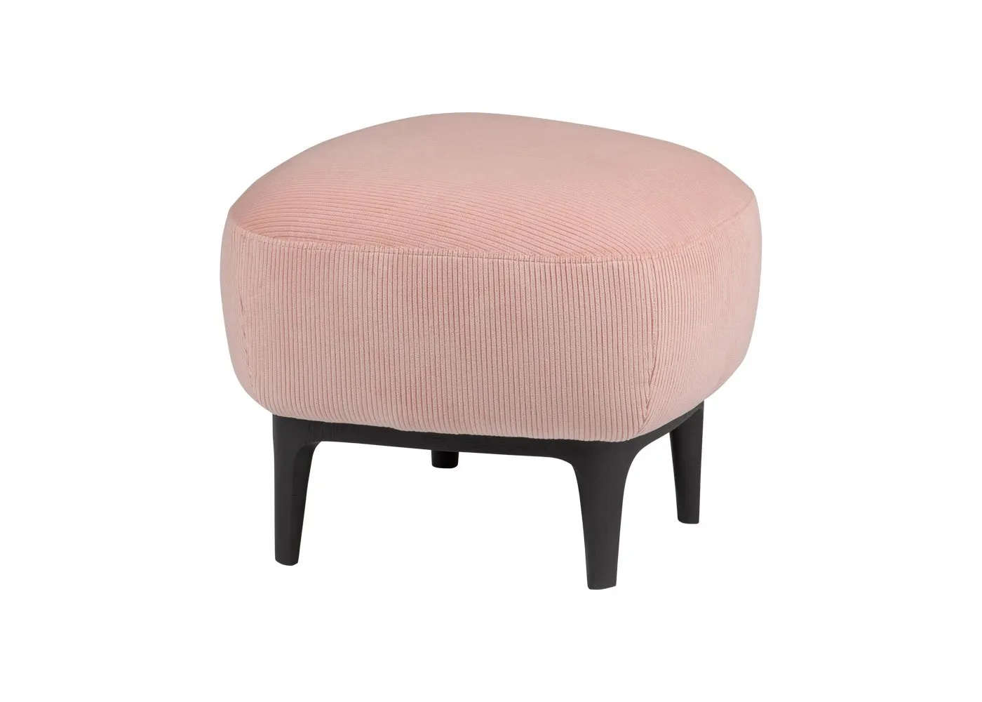 Ligne Roset Soufflot Footstool Corduroy Pink