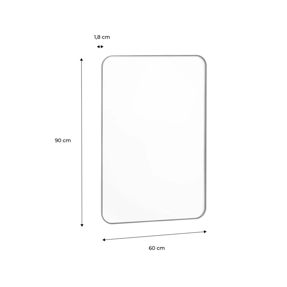 sweeek Steel rectangular mirror in Black 4