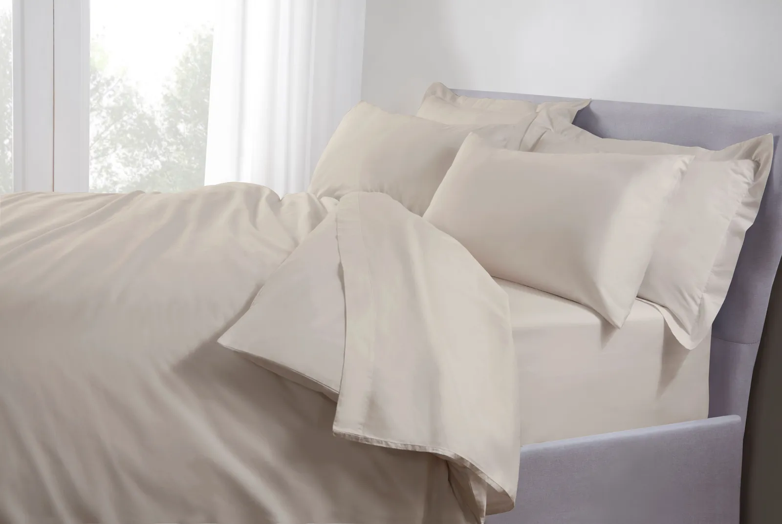 The Linen Consultancy 'TLC 5 Star Hotel Concept' 500TC Cotton Sateen Duvet Cover in Cream