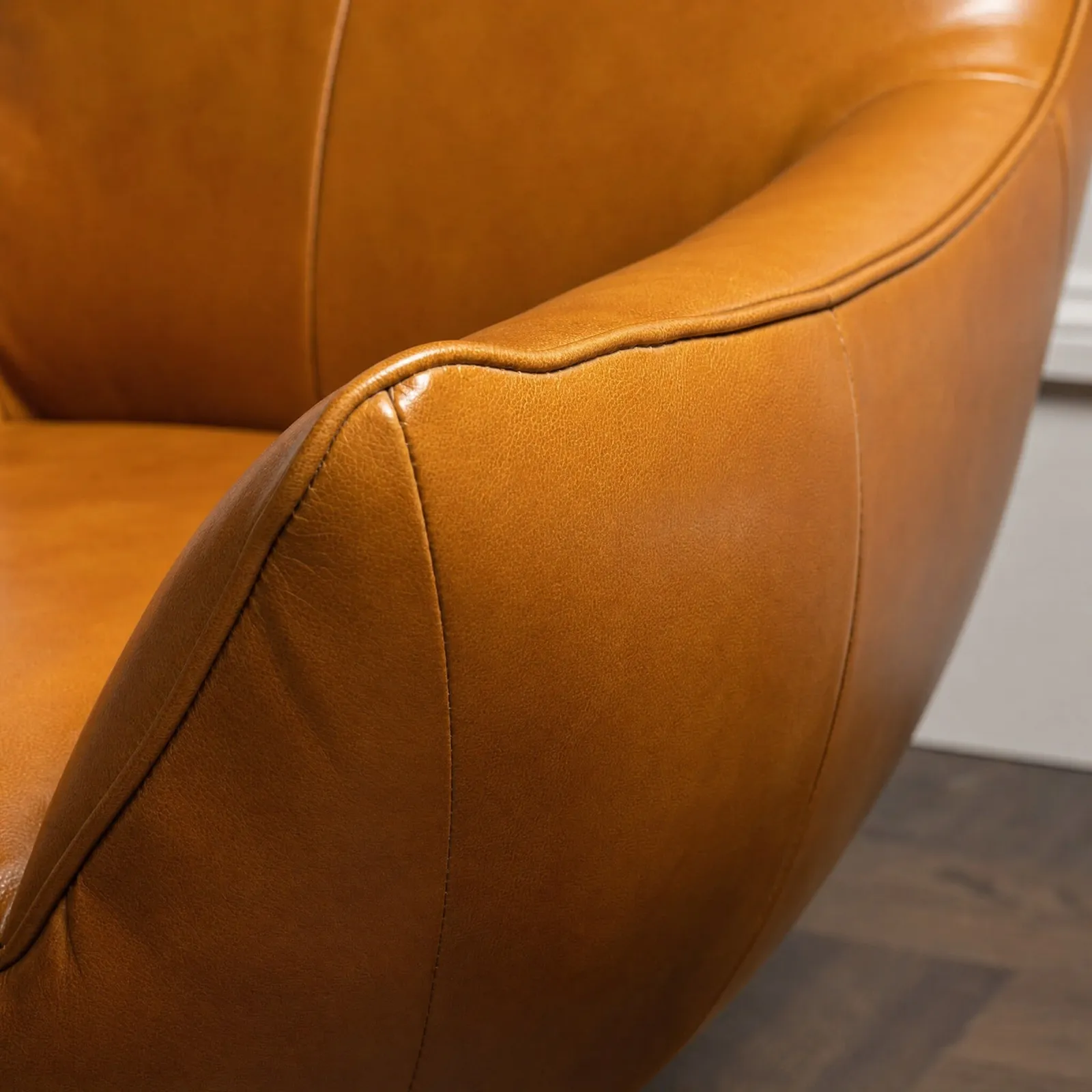 Grantham Swivel Armchair, Brown Leather | Barker & Stonehouse 4