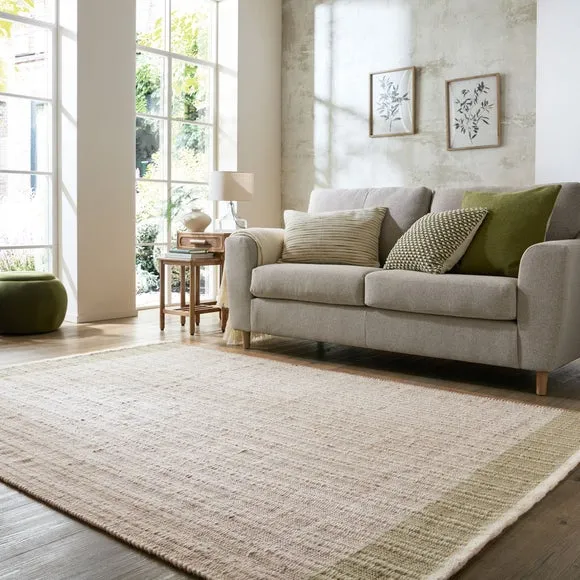 Rowen Striped Wool Rug 1