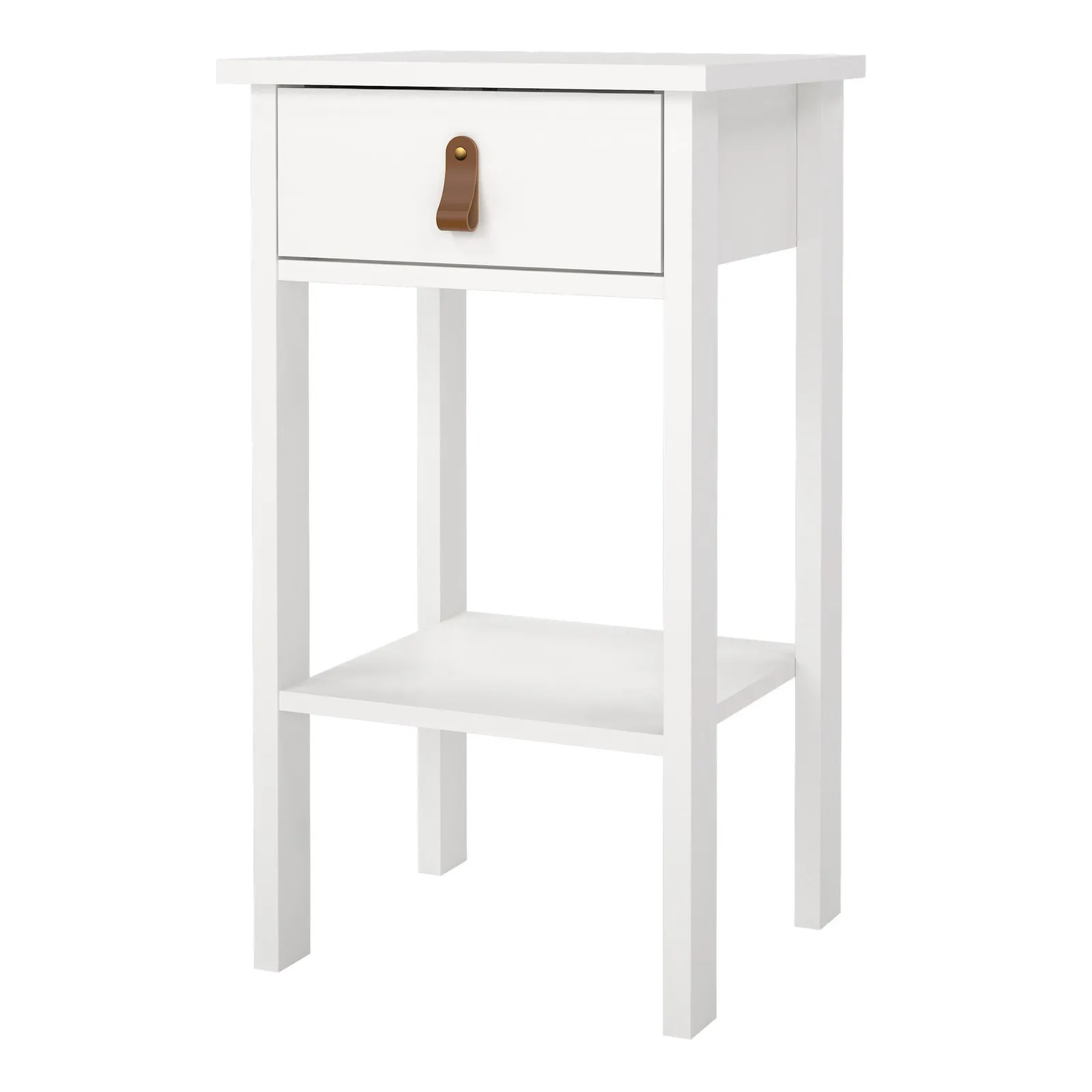 Furniture To Go Barcelona Bedside Table with 1 Drawer in White 3