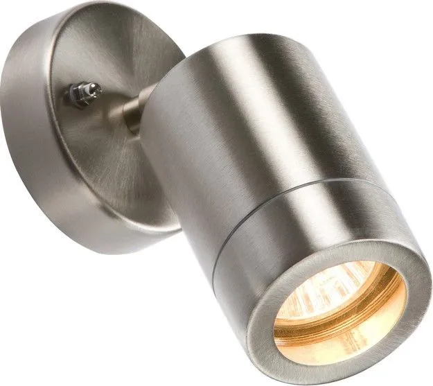 Netlighting Lightweight Stainless Steel Adjustable Wall Light 230V IP65 GU10 35W in Grey