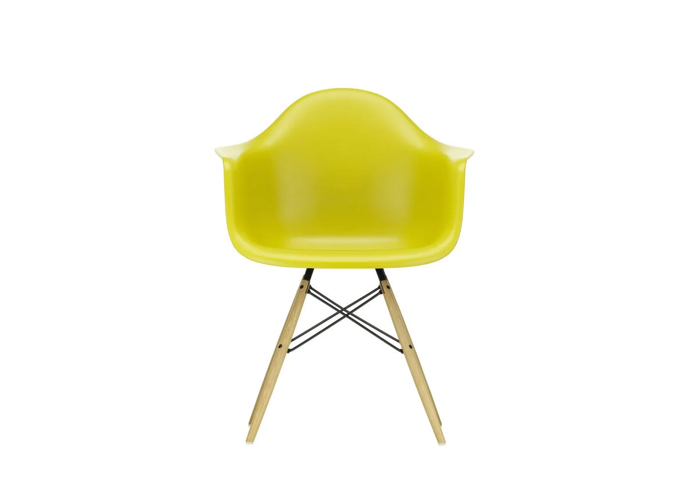 Vitra Eames DAW Armchair New Height Mustard Ash Honey Base 1