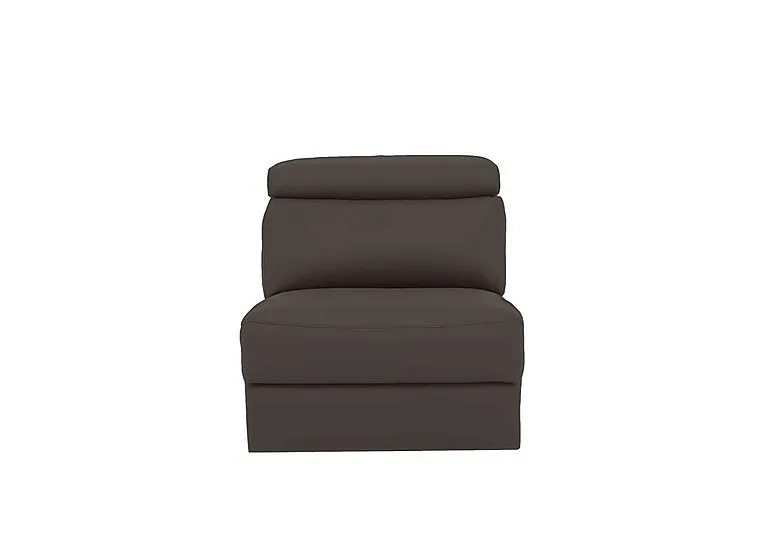 Davide Leather Armless Unit - Torello Grigio Scuro