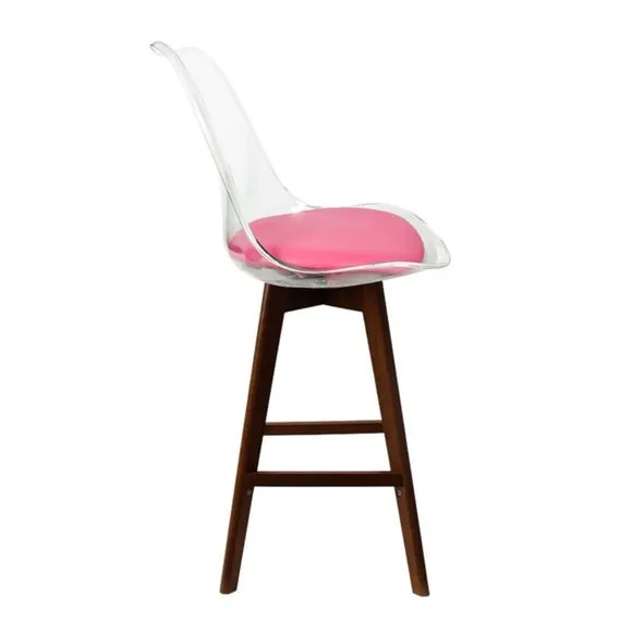 Fusion Living Soho Clear Plastic Bar Stool 3