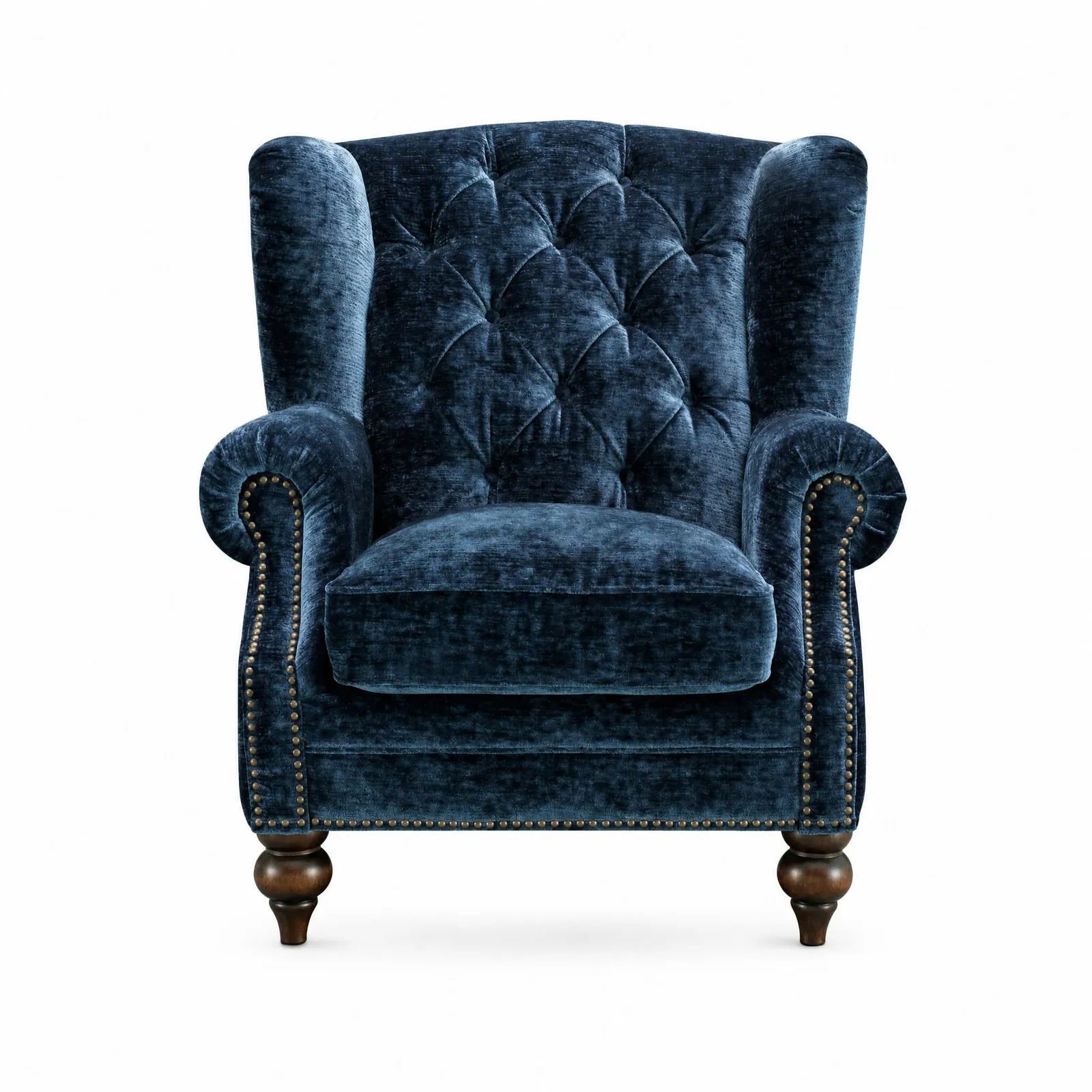 Ullswater Wing Armchair, Blue Fabric | Barker & Stonehouse 2