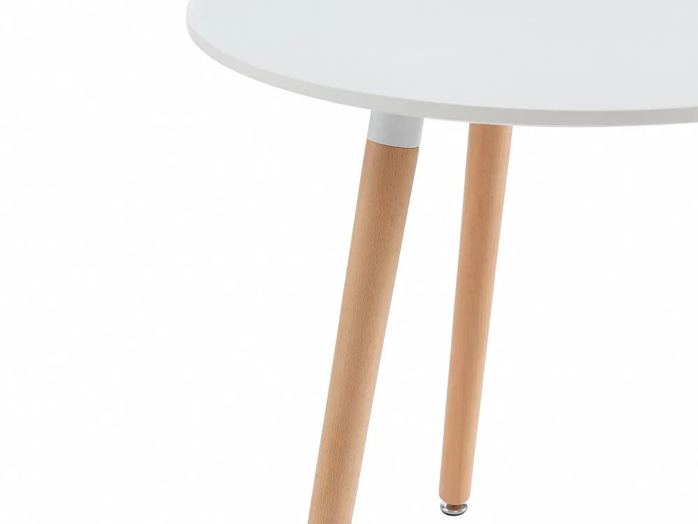 Vente-unique 2-Seat Dining Table - MDF & Beech - White - ROLENA 5