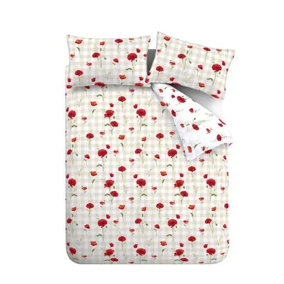 Catherine Lansfield Poppy Polycotton Duvet Cover & Pillowcase Set 5