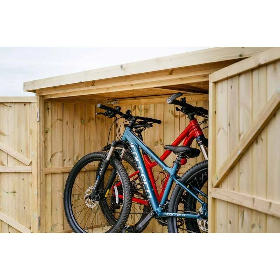 Buttercup Farm Chipping Bike Store Small - Timber - L96 x W227 x H127 cm in Brown 6