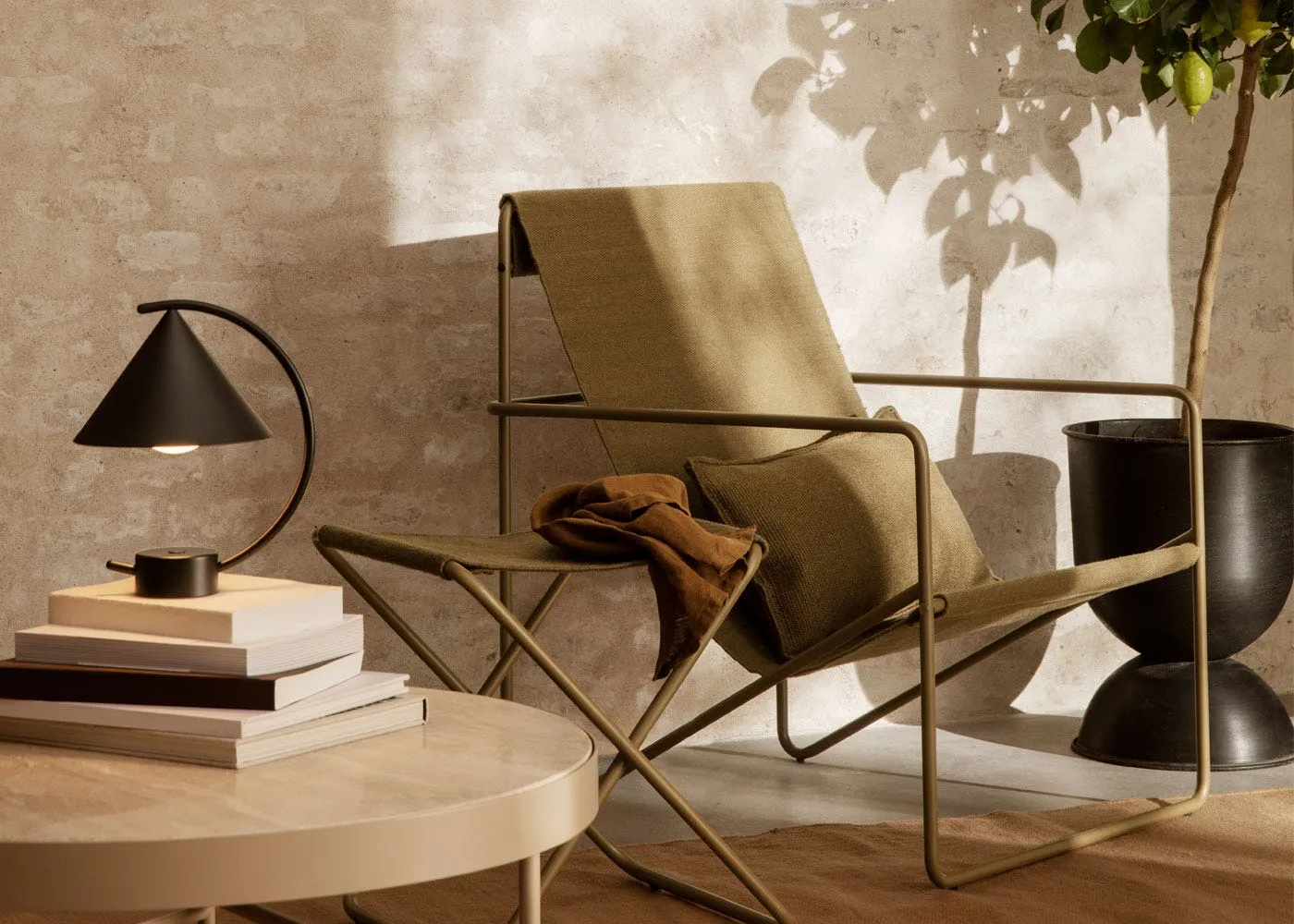 ferm LIVING Meridian LED Portable Table Lamp Black 3