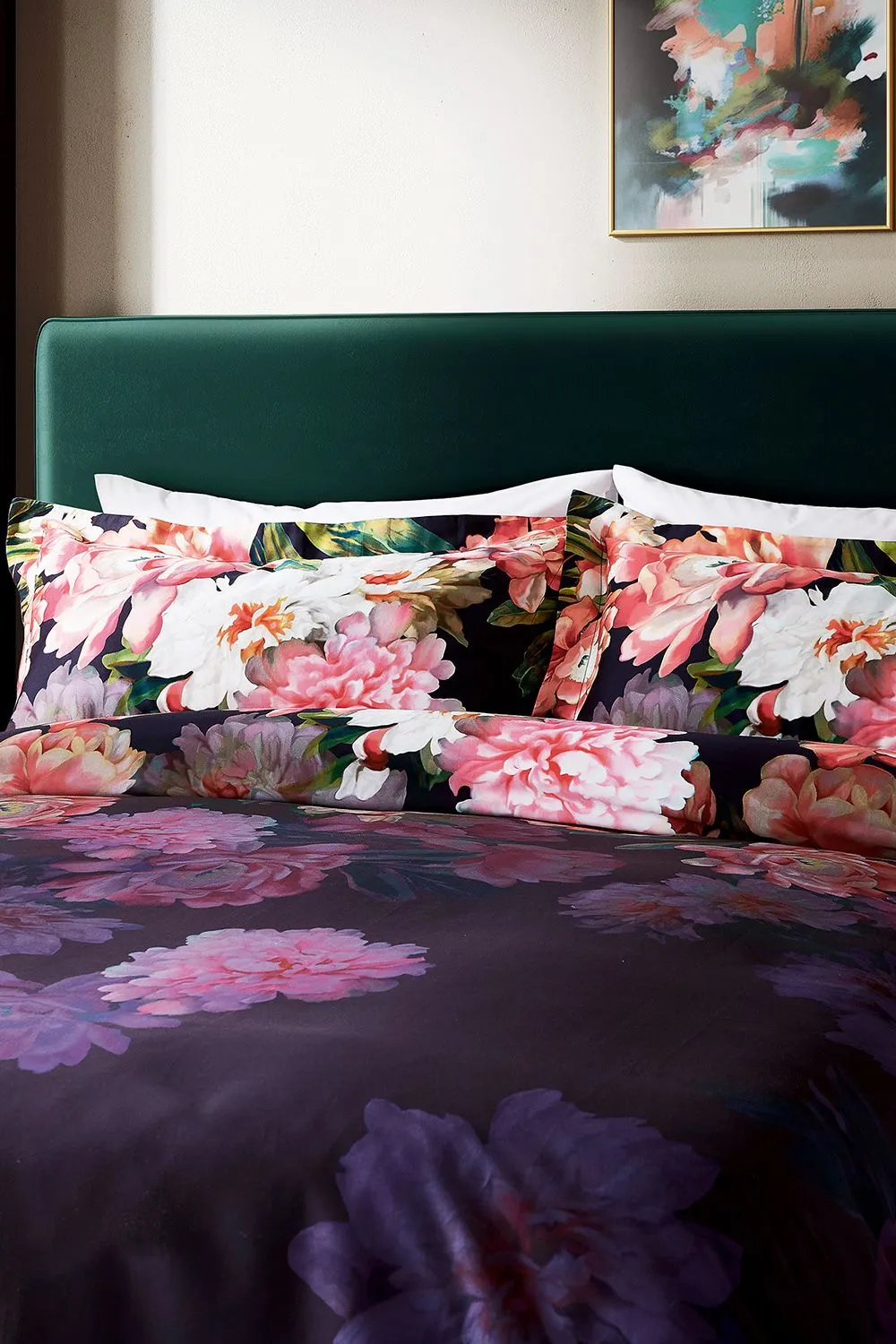 Ted Baker 'Painted Posy' Cotton Duvet Cover Set in Navy 2