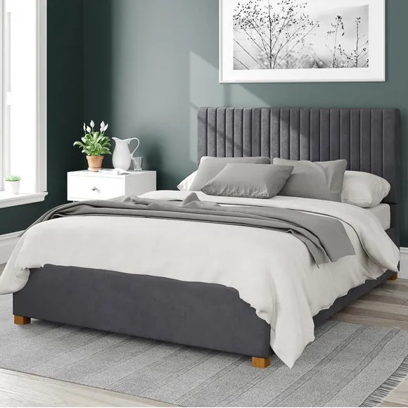 Grant Plush Velvet Ottoman Bed Frame 1