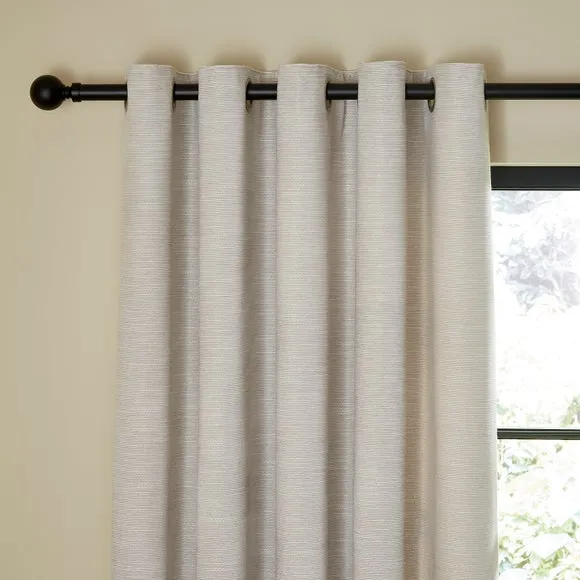 Two Tone Chenille Eyelet Curtains 1