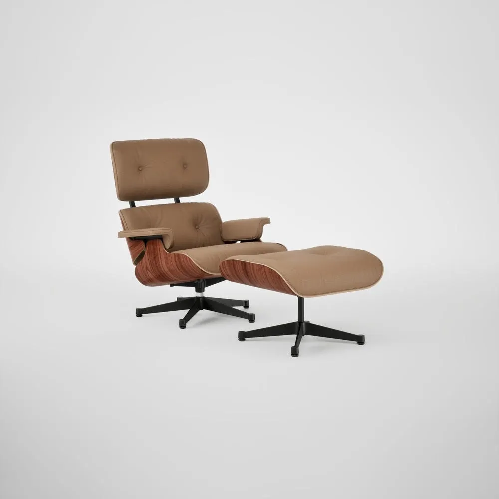 Vitra Eames Lounge Chair & Ottoman Santos Palisander Contemporary L50 75 Camel Polished Black Base 05 1