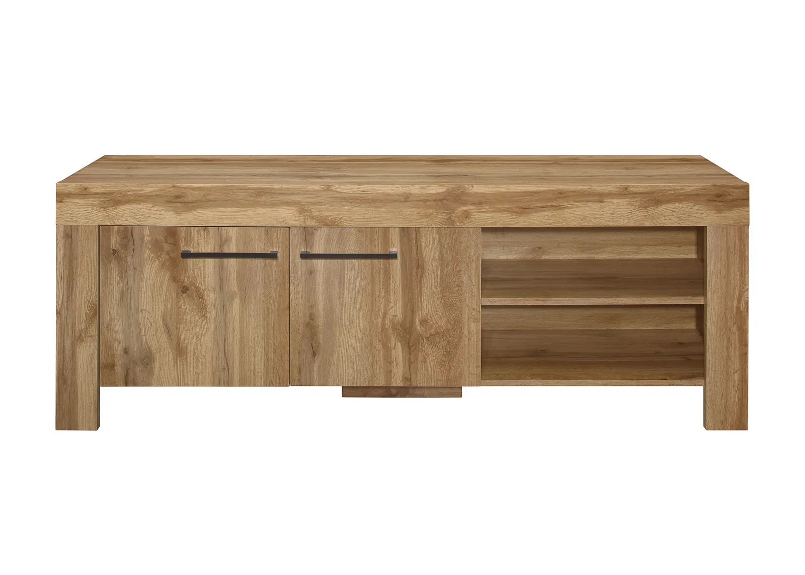 Birlea Oak TV Unit Wide Compton Widescreen Entertainment Unit in Brown 3