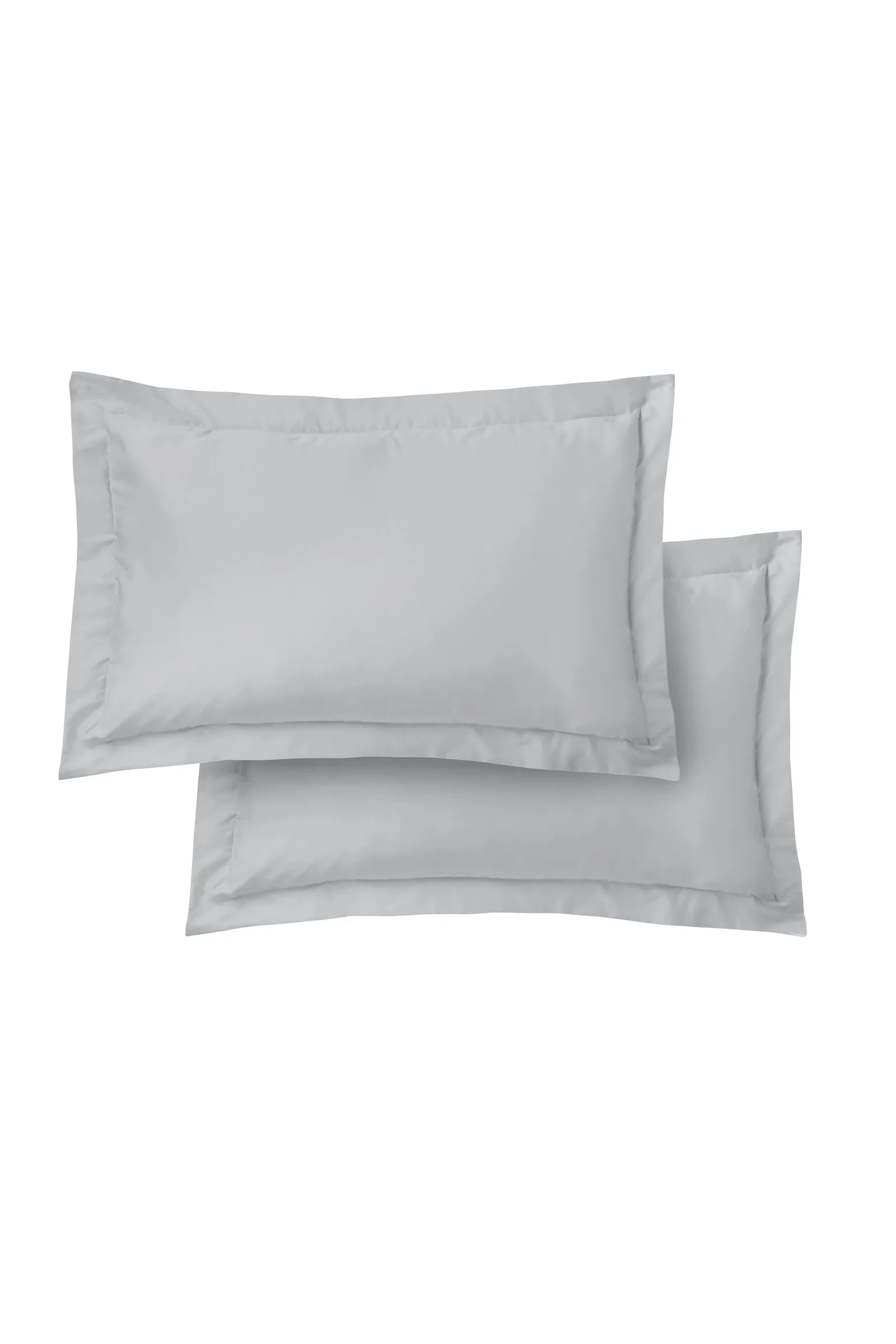 Bianca '400 Thread Count Cotton Sateen' Oxford Pillowcase Pair in Grey 4