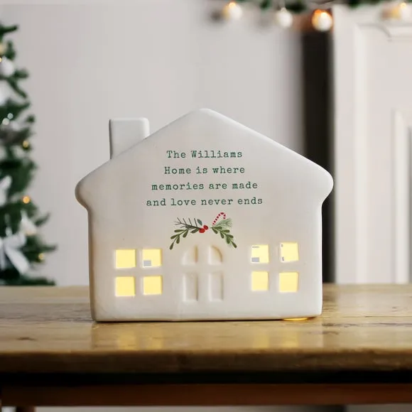 Personalised LED Ceramic House 3