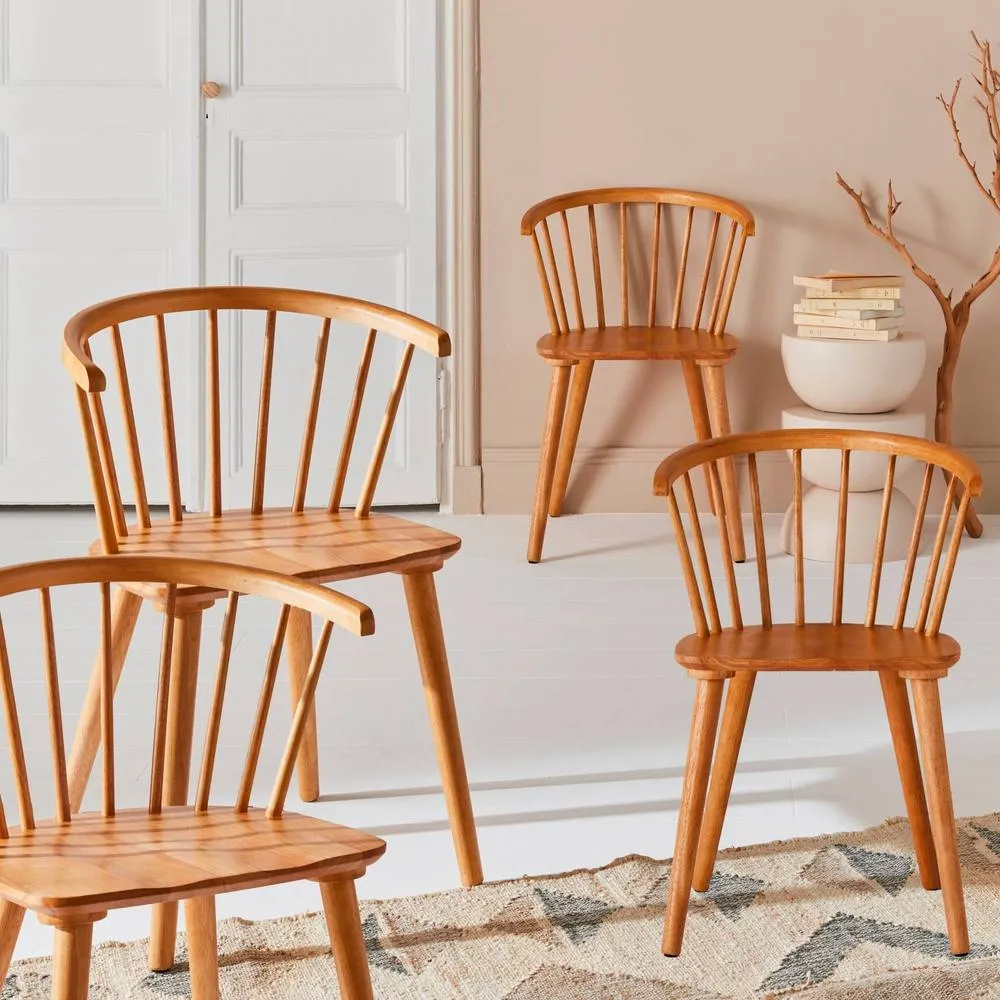 sweeek Set of 4 wooden & plywood chairs in Beige 4