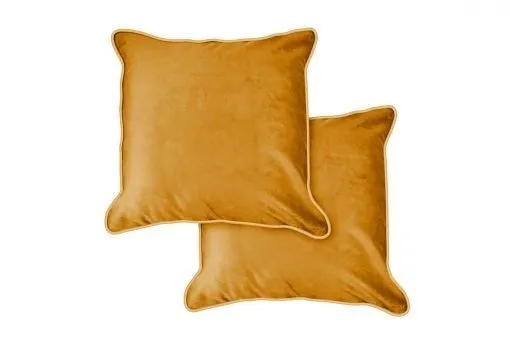 New Edge Blinds Plush Velvet Soft Touch Cushion Cover in Yellow