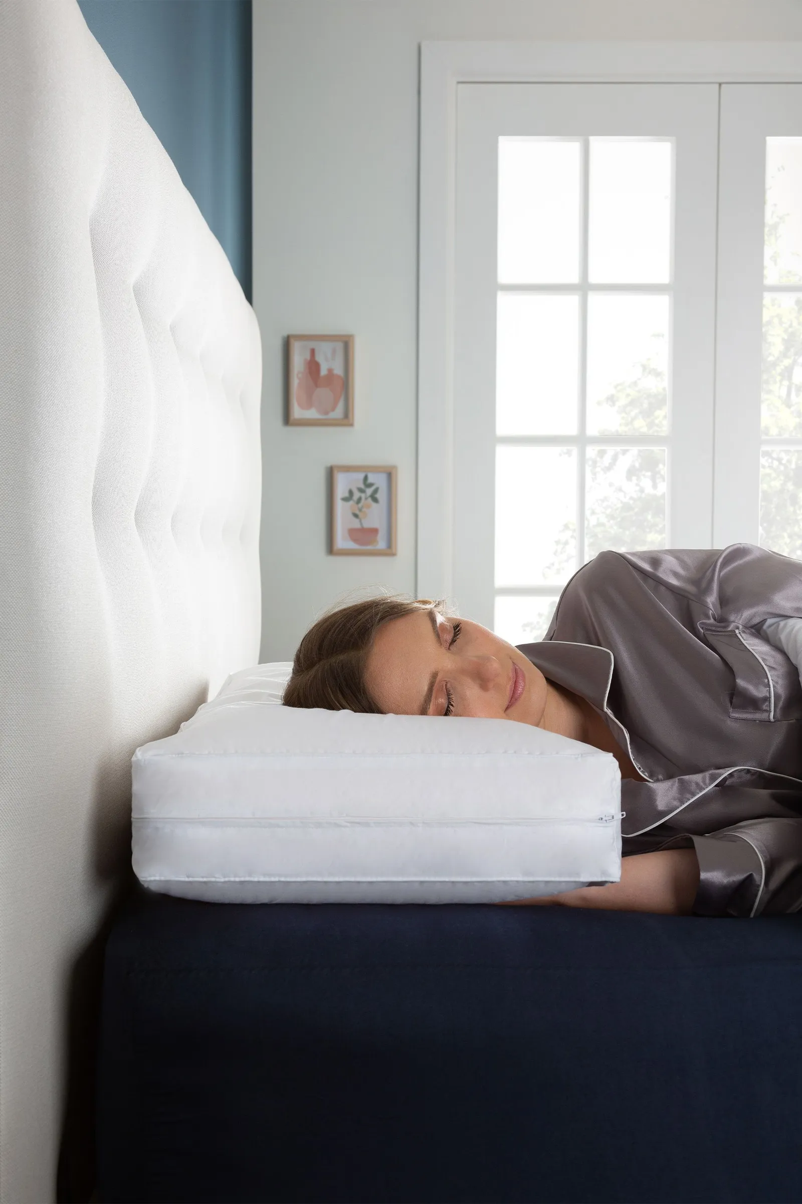 Snuggledown Single Bliss Cotton Memory Foam Deep Filled Side Sleeper Pillow in White 3