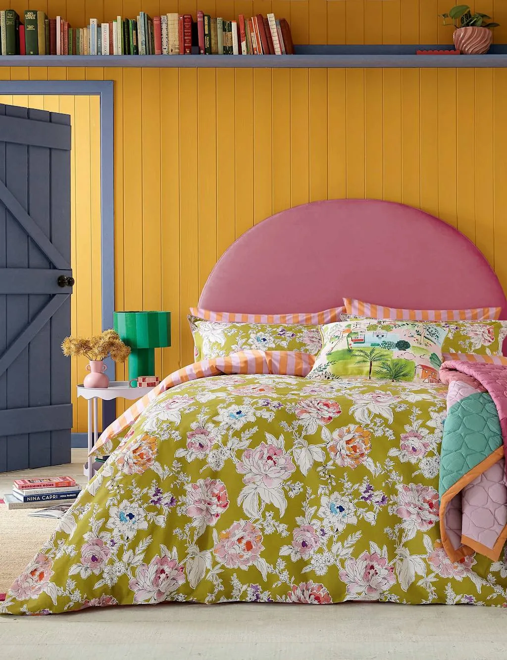 LAND & SHORE Pure Cotton Peony Bedding Set Multi
