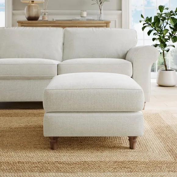 Flori Chenille Soft Texture Footstool 2