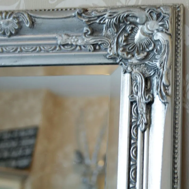 Melody Maison Tall Silver Ornate Mirror 47cm X 142cm 2