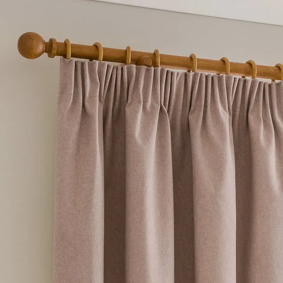 Luna Brushed Pencil Pleat Curtains (Blackout Available) 1
