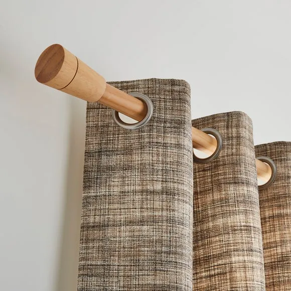 Flute Wood Curtain Pole 2