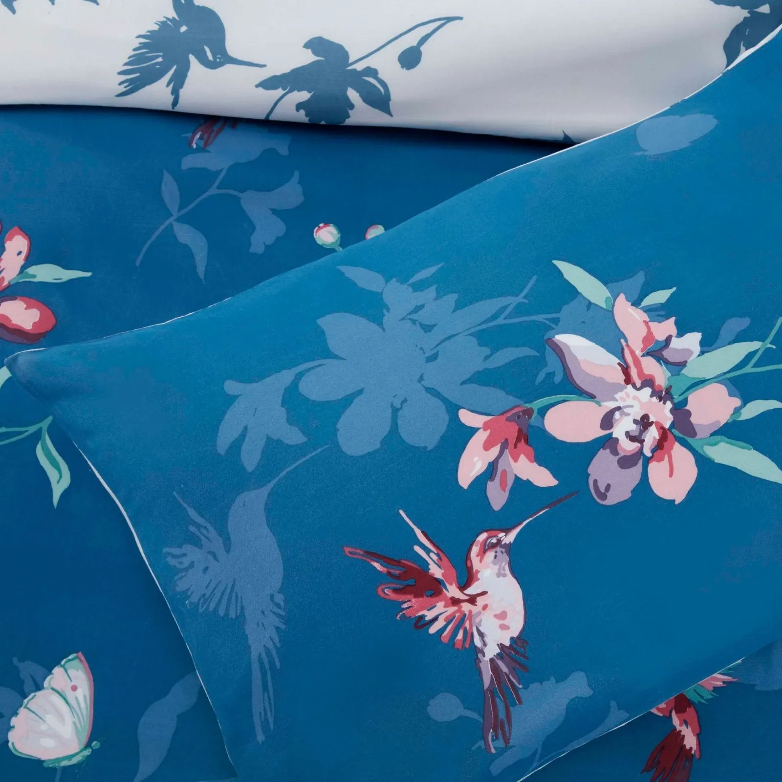 Rapport Home Hummingbird Microfibre Duvet Set Double Blue, Blue 2