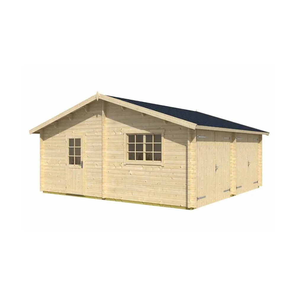 Lasita Maja Ltd Falkland-Log Cabin, Garden Room, Home Office - L635xW628.6xH313.5 cm in Light Tan 2