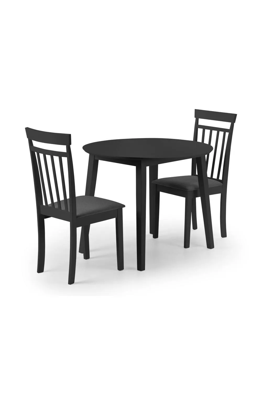 Julian Bowen Coast Round 2-4 Seater Drop Leaf Dining Table in Black 6