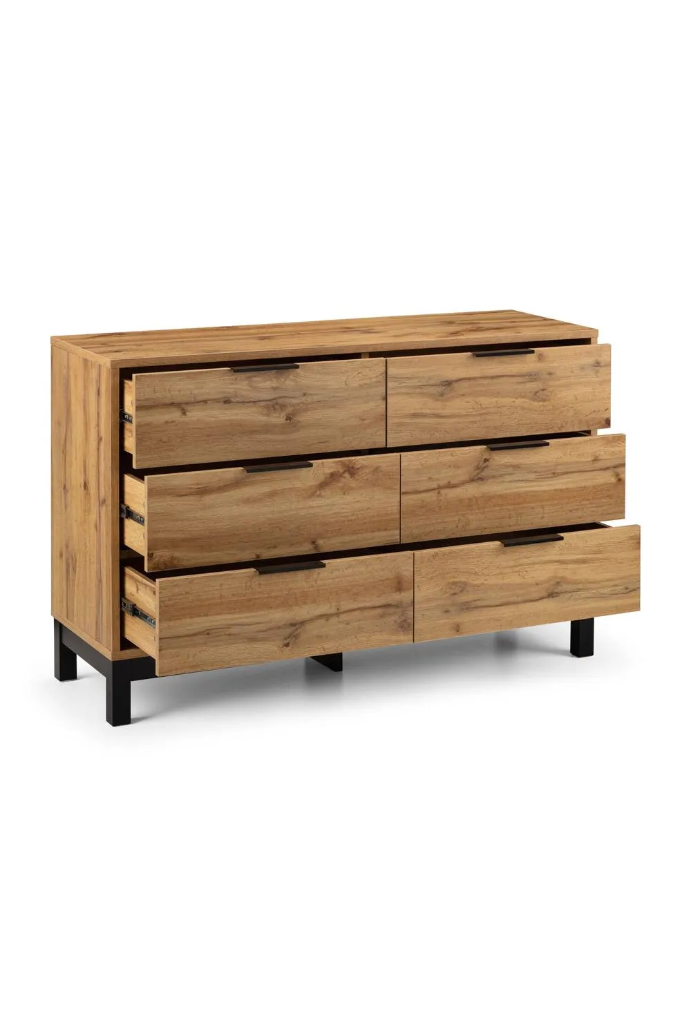 Julian Bowen Bali 6 Drawer Wide Chest in Light Oak 5