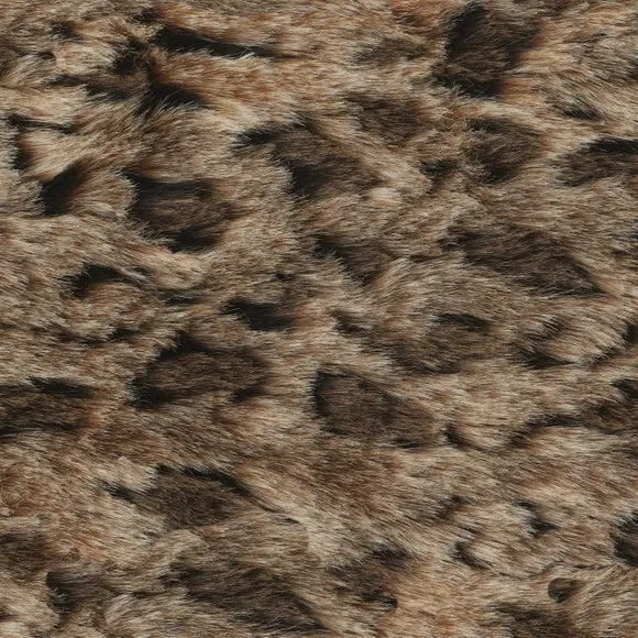 Reza Leopard Print Faux Fur Swivel Chair 5