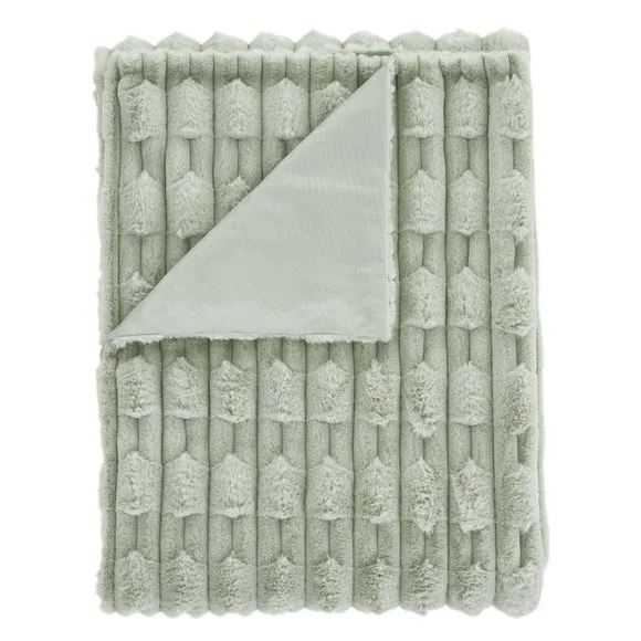 Bianca So Soft Carved Faux Fur Throw Blanket 150cm x 200cm 5