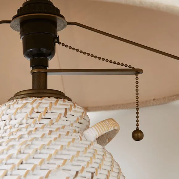 Churchgate Bradgate Rattan Table Lamp 3