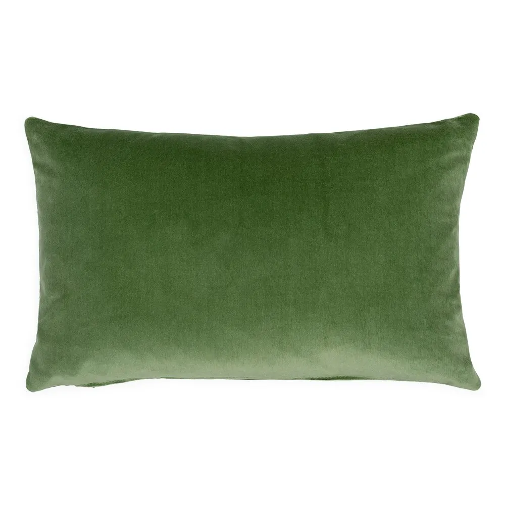 Heal's Velvet Cushions Sage Green 35 x 55cm