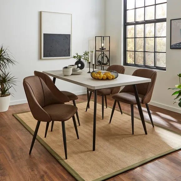 Set of 2 Luna Dining Chairs, Faux Leather 2