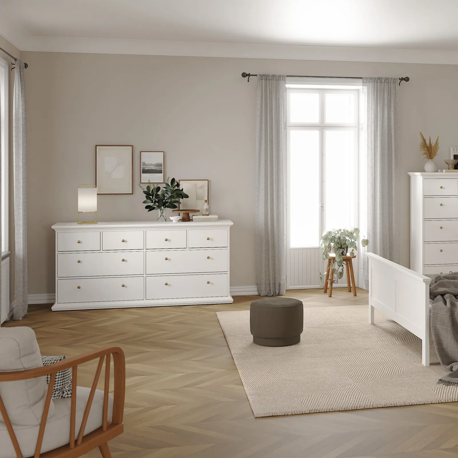 Furniture To Go Paris Chest of 8 Drawers in White 6