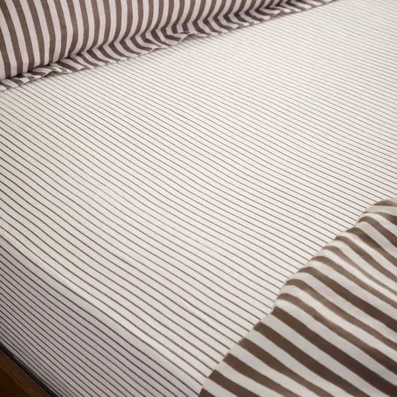 Hebden Narrow Stripe 100% Cotton Fitted Sheet 1