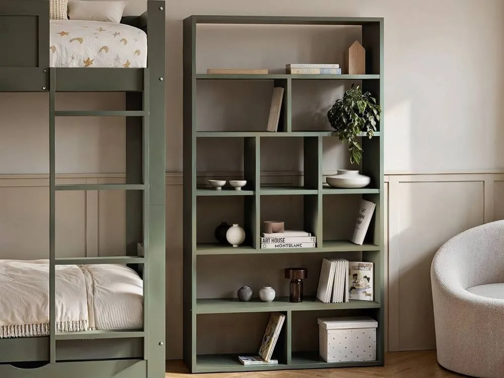 Flair Ruby Wooden Bunk Bed with Storage in Green 4