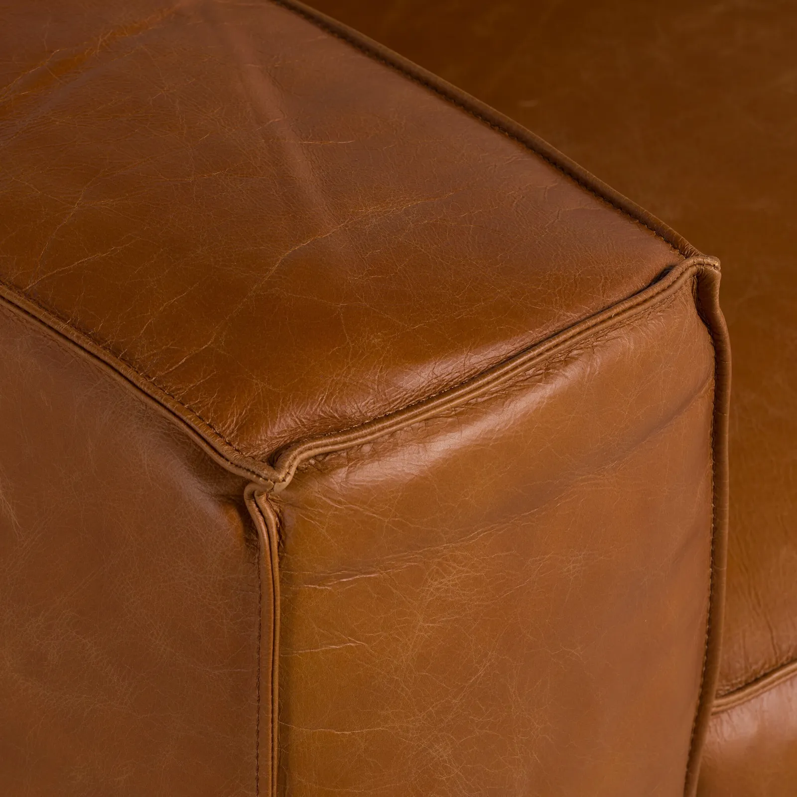 Horne 2 Seater Sofa Brown+Dusty Oak Leather | Barker & Stonehouse 6