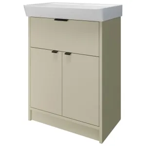 Wickes Nova Sage Green Freestanding Vanity Unit & Easton Basin - 835 x 600mm